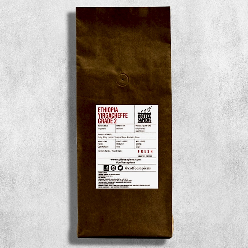ETHIOPIA YIRGACHEFFE GRADE 2 1000 GR. - Coffee Sapiens 