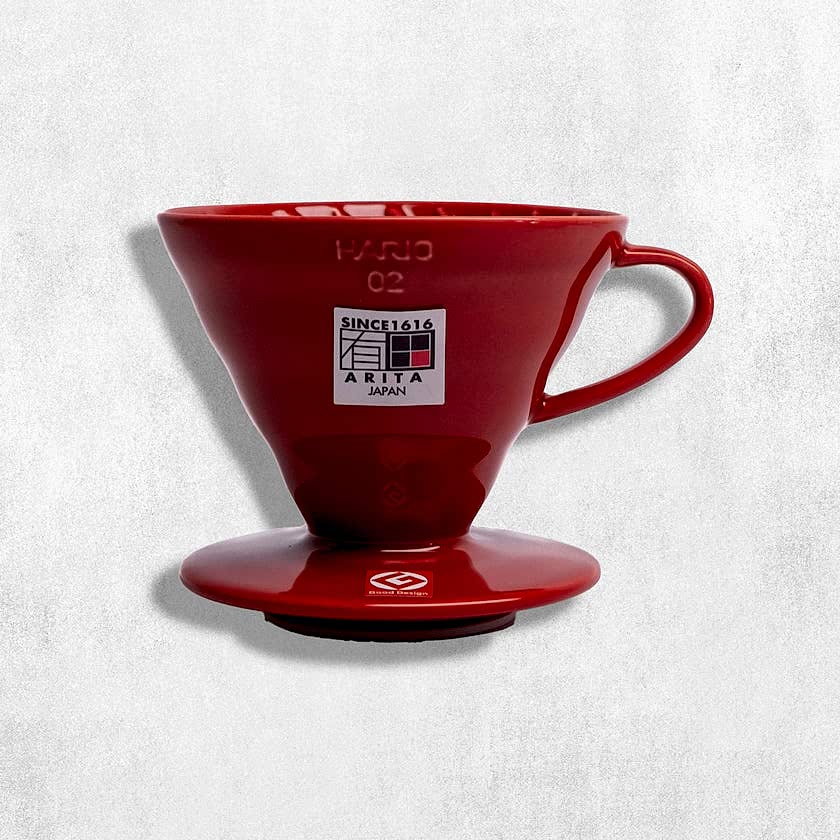 HARIO V60-02 SERAMİK DRIPPER KIRMIZI - Coffee Sapiens 